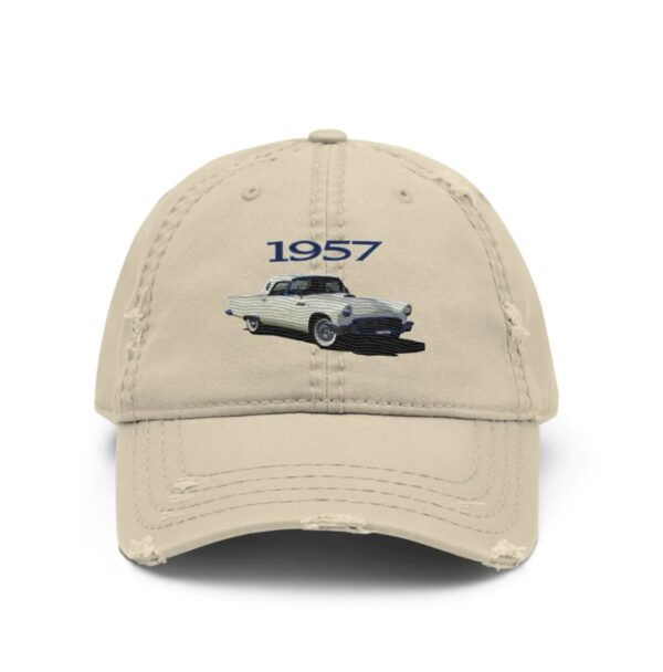 1957 Thunderbird 57 T-bird American Antique Car Distressed Dad Hats