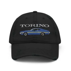 1972 Gran Torino Blue Muscle Car Owner Distressed Dad Hat