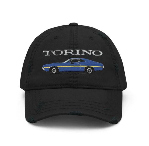 1972 Gran Torino Blue Muscle Car Owner Distressed Dad Hat