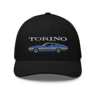 1972 Gran Torino Blue Muscle Car Owner Trucker Cap Snapback Hat