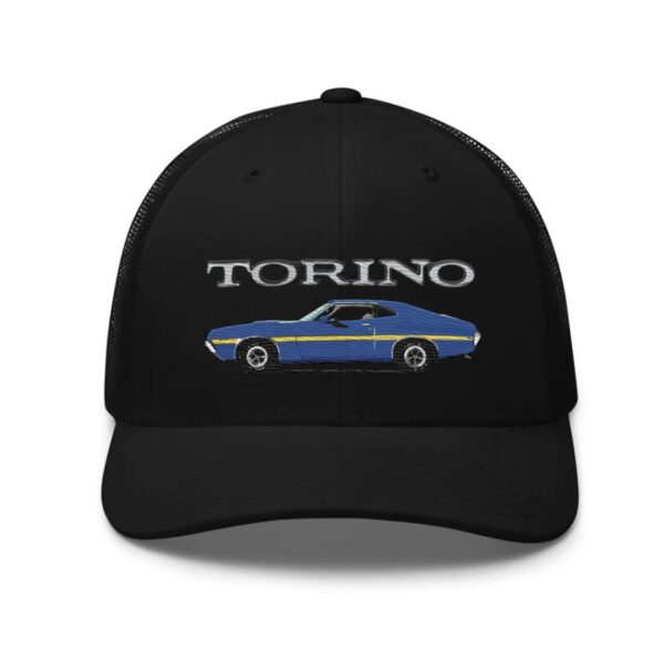 1972 Gran Torino Blue Muscle Car Owner Trucker Cap Snapback Hat