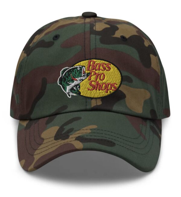 Bass Pro Shops Hat Embroidery Green Camo