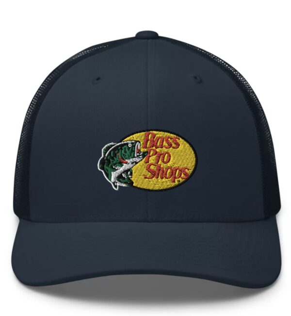 Bass Pro Shops Trucker Hat Embroidery Navy