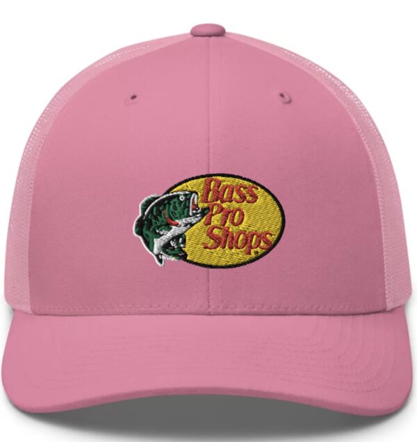 Bass Pro Shops Trucker Hat Embroidery Pink