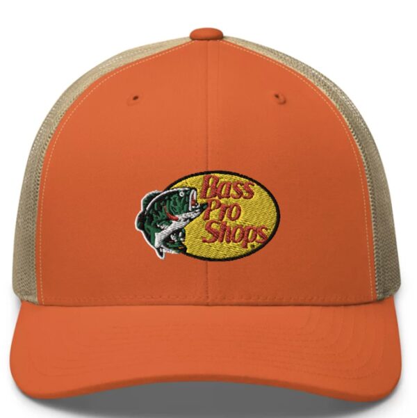 Bass Pro Shops Trucker Hat Embroidery oranger