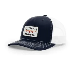 Fish Michigan Trucker Hat Embroidery