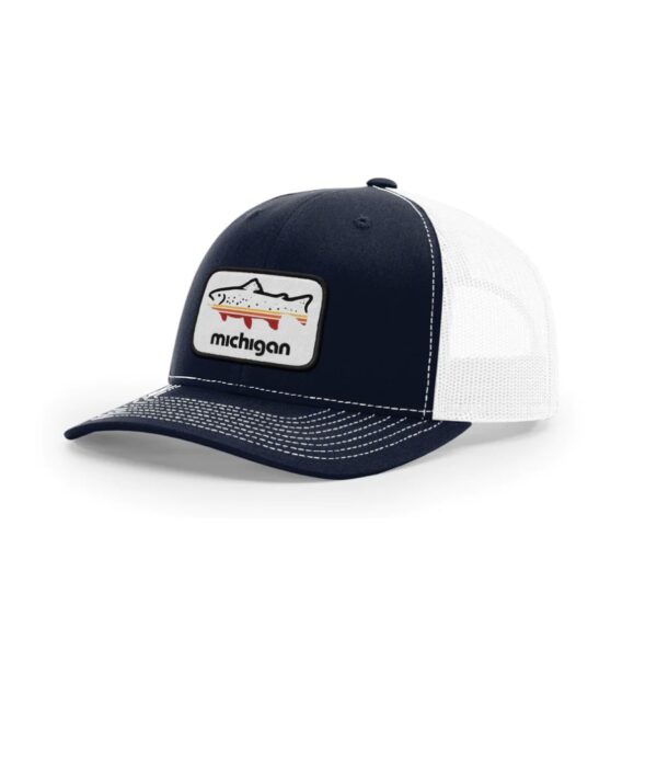 Fish Michigan Trucker Hat Embroidery