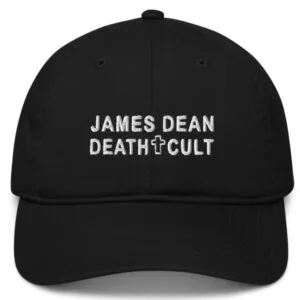 James Dean Death Cult Organic Baseball Cap Black Embroidereds