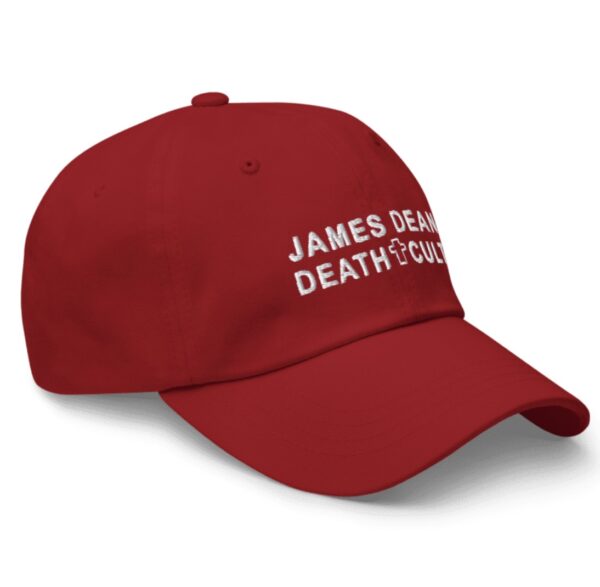 James Dean Death Cult Classic Dad Hat Red Embroidered right