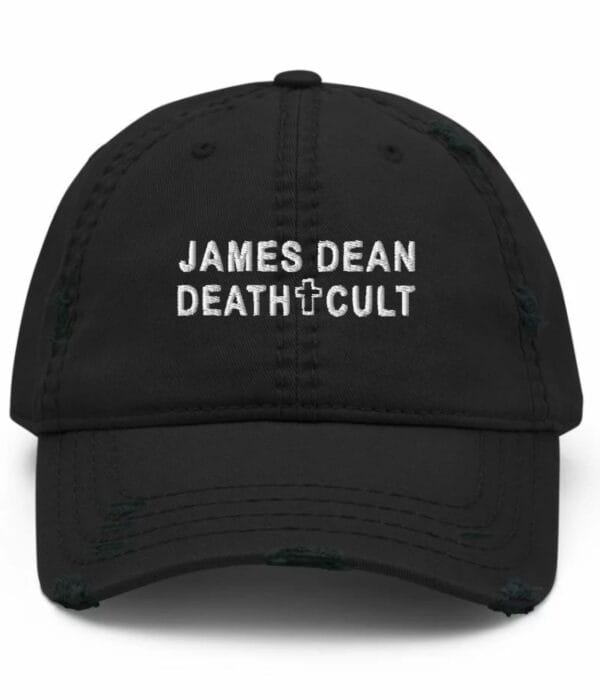 James Dean Death Cult Distressed Dad Hat Black