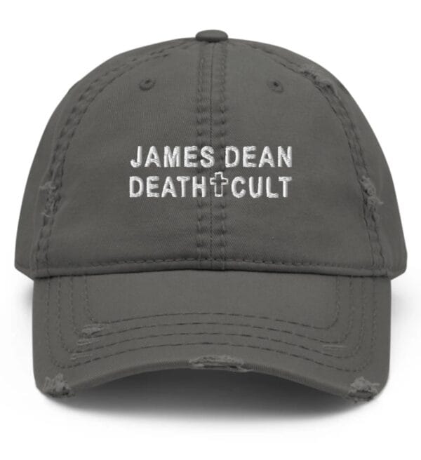 James Dean Death Cult Distressed Dad Hat Gray