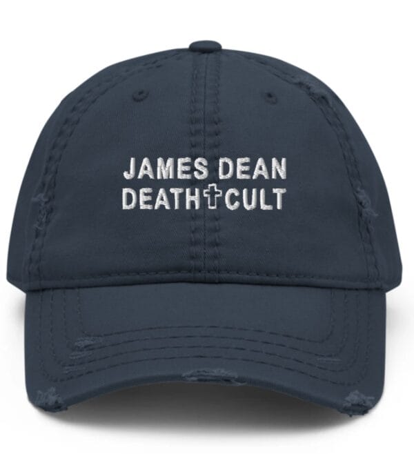 James Dean Death Cult Distressed Dad Hat Navy