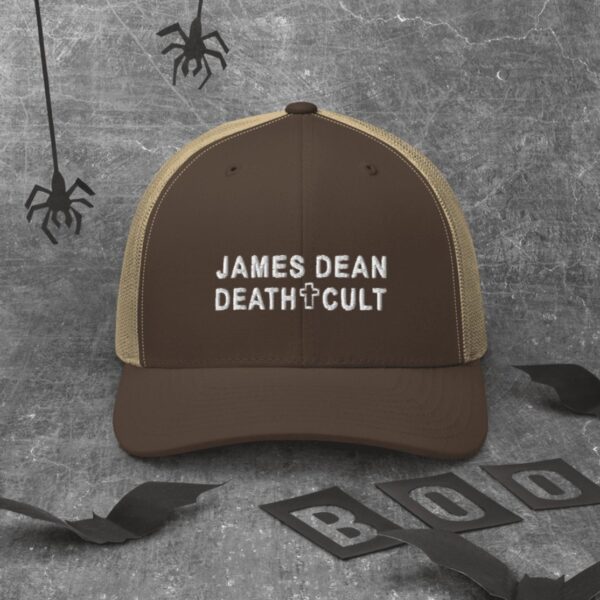 James Dean Death Cult Trucker Hat Brown Embroidered