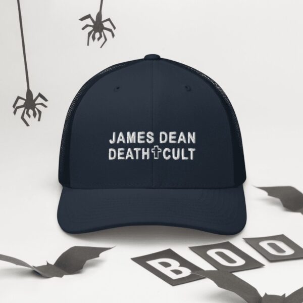 James Dean Death Cult Trucker Hat Navy Embroidered