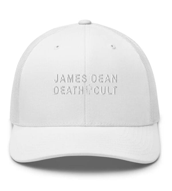 James Dean Death Cult Trucker Hat White