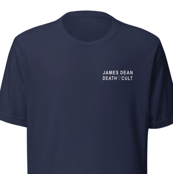 James Dean Death Cult Unisex T-Shirt Embroidered Navy