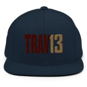 Jordan Travis Trav13 Snapback Hat Embroidery Navy