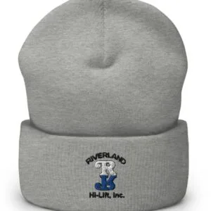 Riverland Hi-Lift Inc Cuffed Beanie Hat Embroidery Gray
