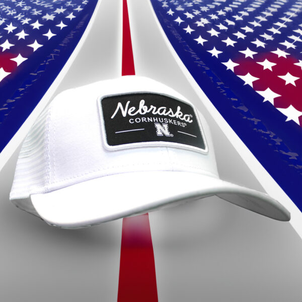 White Nebraska Cornhuskers Mid Pro Snapback Trucker Hats