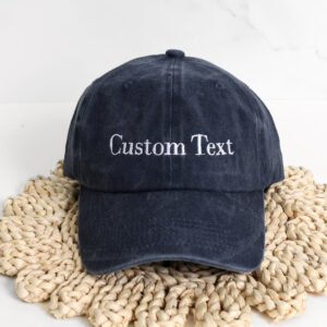 Custom Text Embroidered Hats, Personalized Dad Cap, Vintage Baseball Hat, Gift For New Dad Mom, Gift For Bride, Bachelorette, Christmas Gift