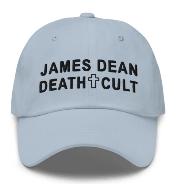 James Dean Death Cult Dad Hat Text Black