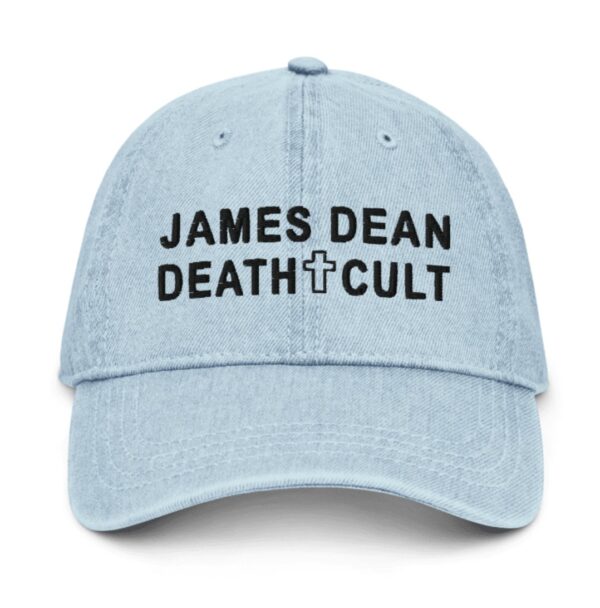 James Dean Death Cult Denim Hat Text Black