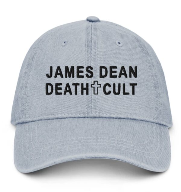 James Dean Death Cult Denim Hat Text Black Blue