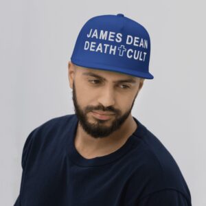 James Dean death cult Flat Bill Cap with the stitching on the side toos