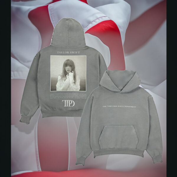 Taylor Swift The Tortured Poets Department Gray Hoodies